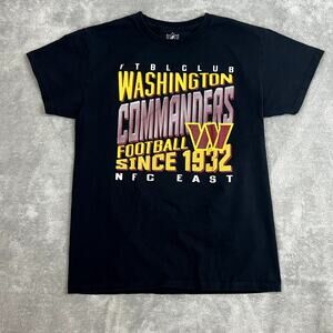 Washington Commanders NFL Graphic T Shirt Mens M Black Sports Teamwear